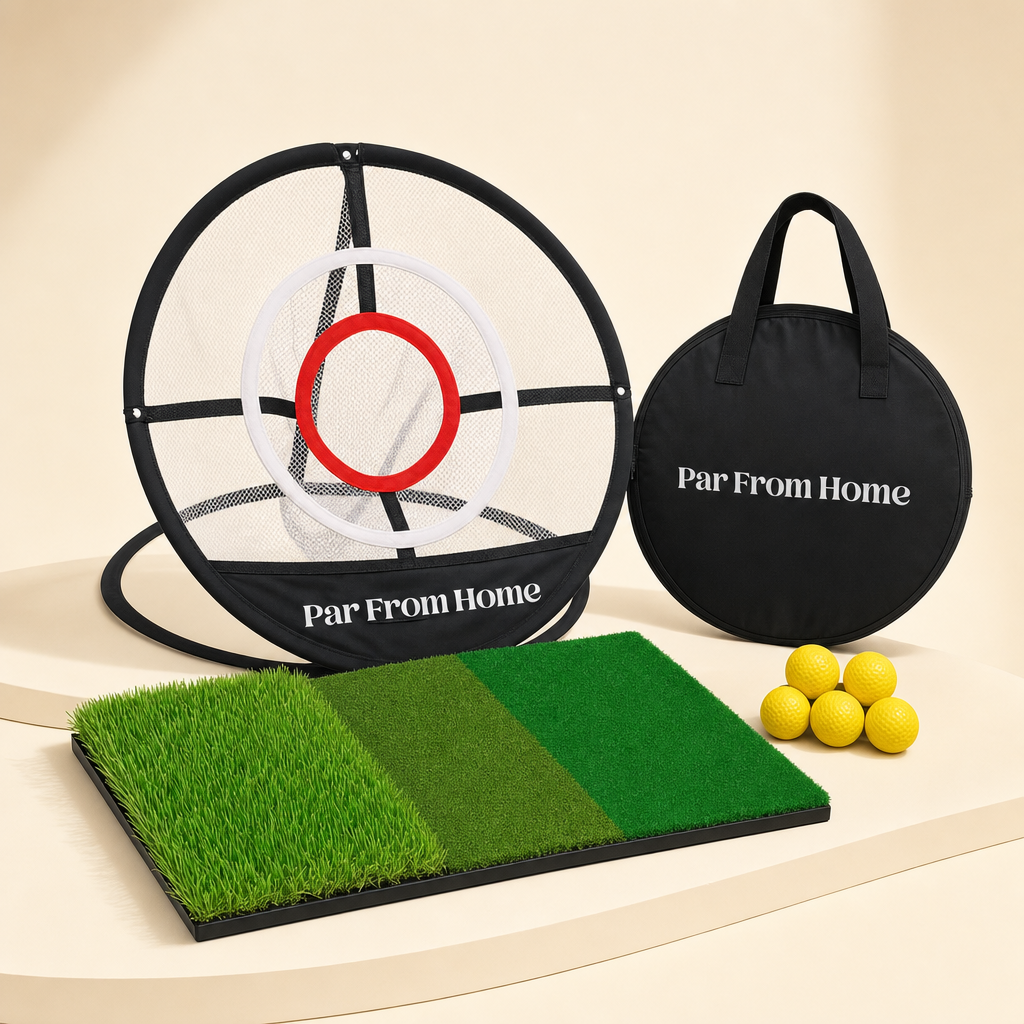 The Indoor Chipping Net Bundle — the complete short-game rebuild system