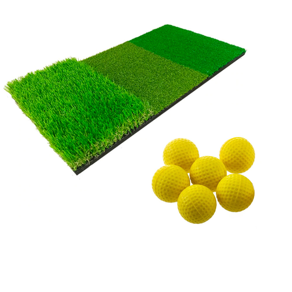 Tri-Surface Turf Mat + 6 Premium Indoor Balls